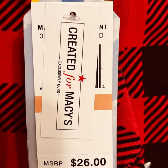 Max & Olivia Baby Buffalo Plaid Footed Sleeper with Lovey Red 12M - Picture 10 of 10